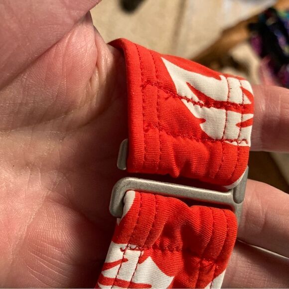 Land’s End twist front bikini top orange floral print underwire adjustable 8 - Picture 3 of 7